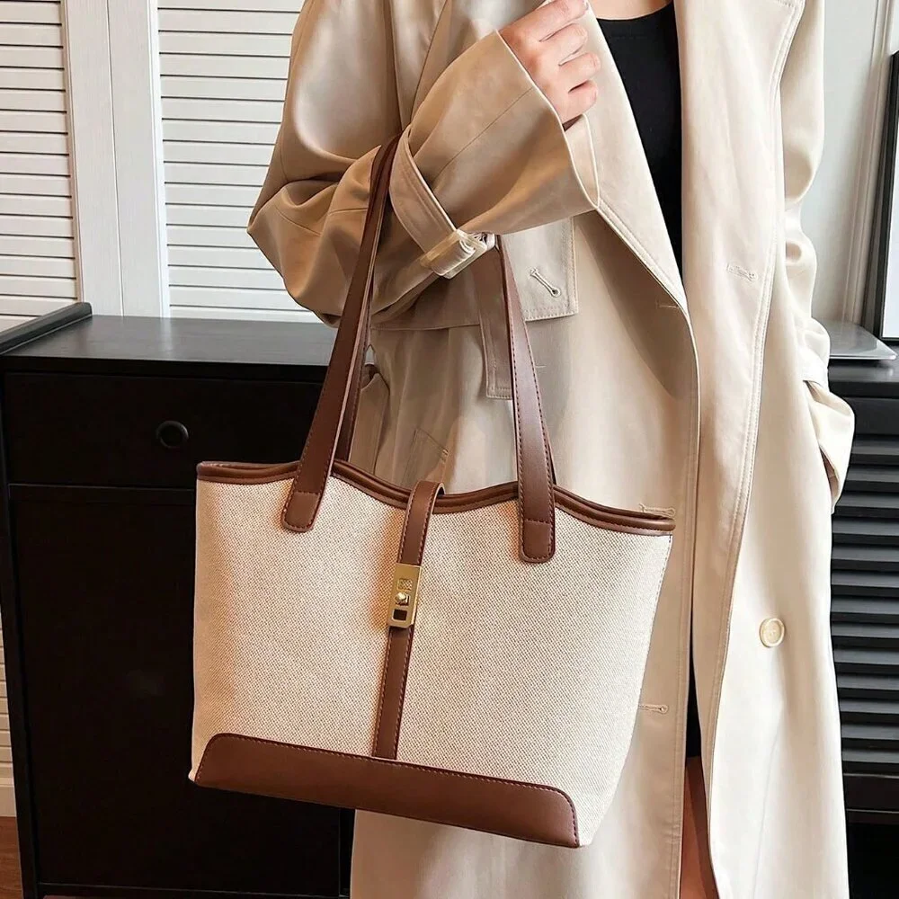 Multicolor Casual Women's Business Foldable Dual Strap Tote Bag